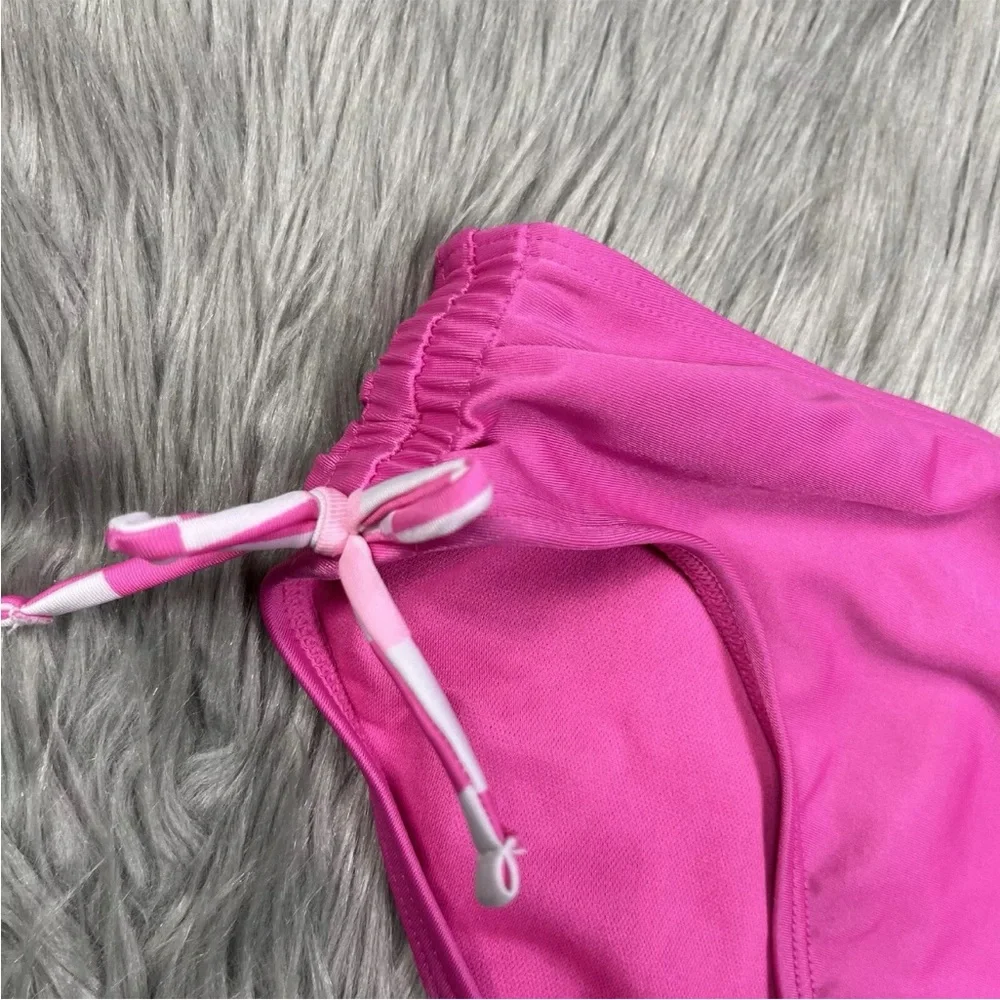 Cat & Jack Girls Pink Cinched Side Swim Bottoms XL